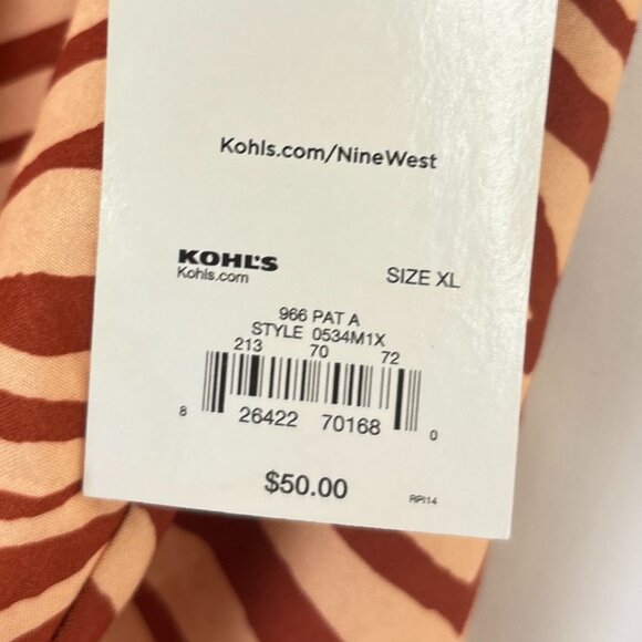 NWT Nine West Zebra Print Women's Dress Size XL Tiered Safari - Picture 9 of 14